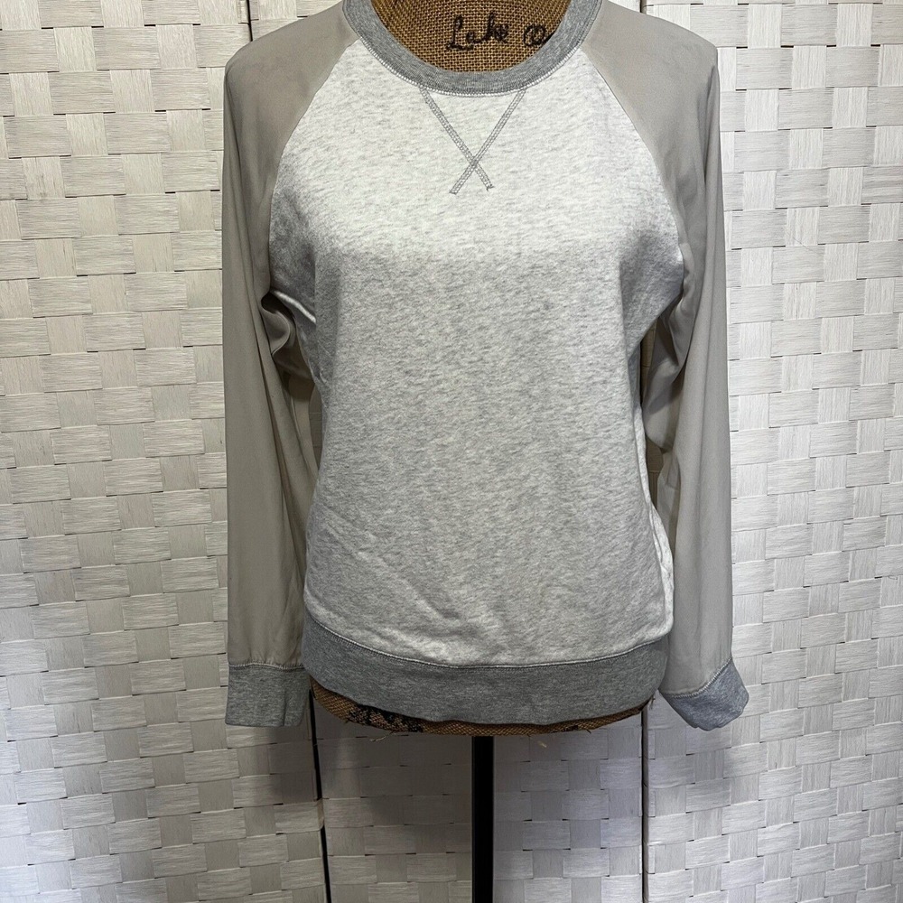 J.Crew Raglan Sweatshirt Pullover Casual Chic Athleisure‎ Gray Size Small
